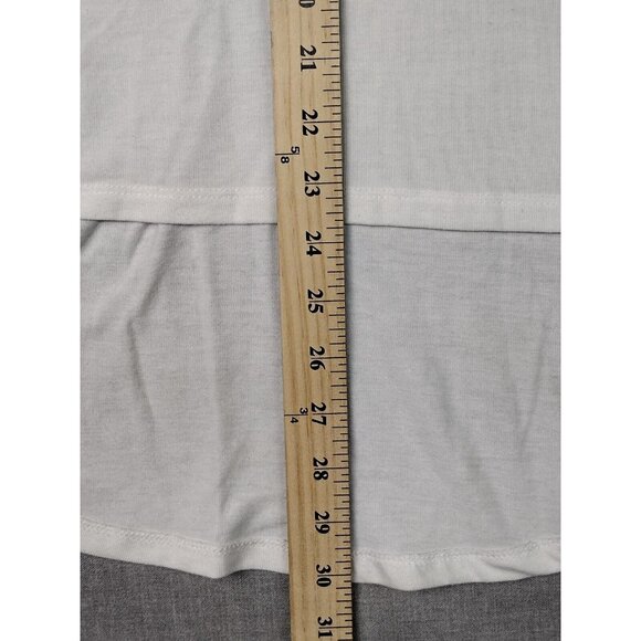 Olsenboye Women's White Lace Trim Short Sleeve Scoop Neck Boho Top XS USED - Picture 5 of 6